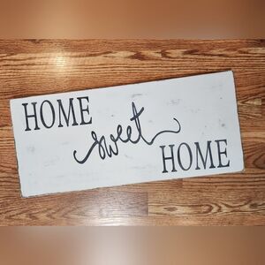 Rustic Farmhouse Home Sweet Home Wooden Sign 23.25" x 10.25"